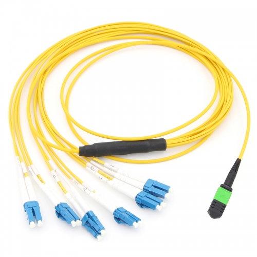 12 Fiber MPO(Male)-6LC Duplex 9/125 Single-mode Fiber Optic Harness Fan-out/Breakout Cable