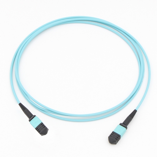 12 Fiber MPO(Male)-MPO(Male) 10G OM3 50/125 Multi-mode Fiber Optic Cable