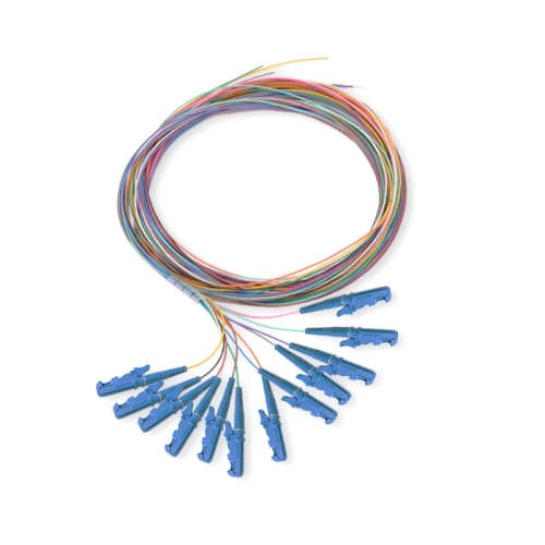 12-fiber E2000/UPC 9/125 Single-mode Color-Coded Fiber Optic Pigtail