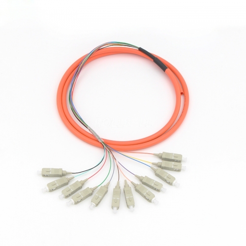 12-fiber SC/UPC 50/125 Multi-mode Bunch Fiber Optic Pigtail