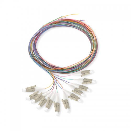 12-fiber LC/UPC Multi-mode Color-Coded Fiber Optic Pigtail