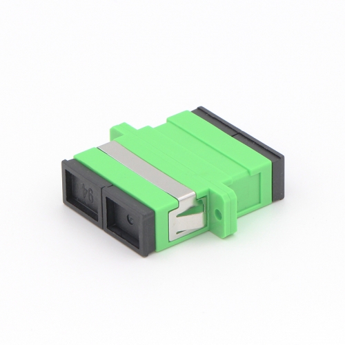 SC/APC to SC/APC Duplex Single-mode Plastic Fiber Optic Adapter