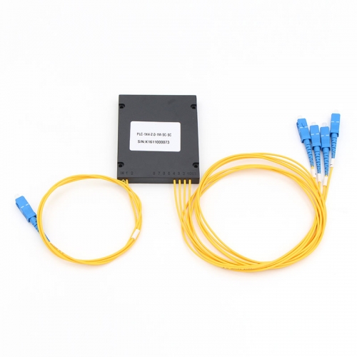 1x4 Fiber optical PLC Splitter, ABS box type splitter, 2.0mm