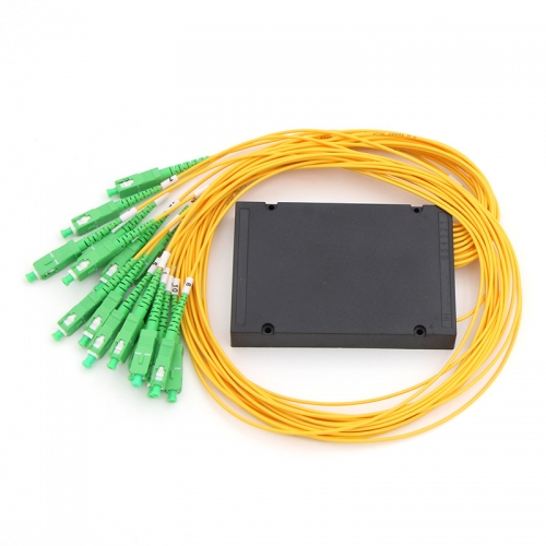 1x16 Fiber optical PLC Splitter, ABS box type splitter, 2.0mm