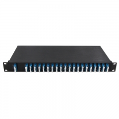 40 Channels C21-C60 Dual Fiber DWDM Mux Demux, 1U Rack Mount Module, EXP+Monitor port optional, Duplex LC/UPC