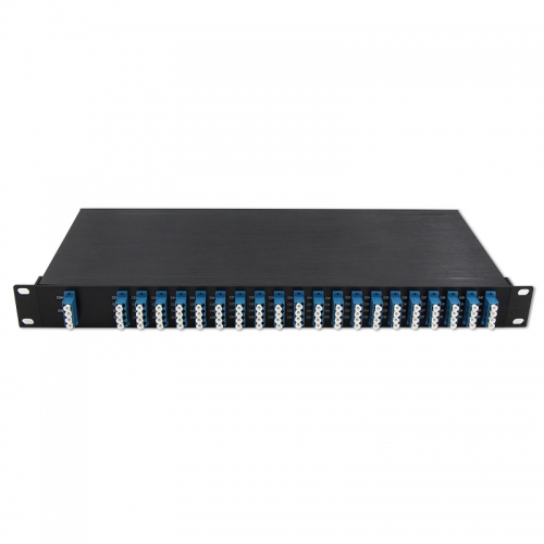 40 Channels C21-C60 Dual Fiber DWDM Mux Demux, 1U Rack Mount Module, EXP+Monitor port optional, Duplex LC/UPC