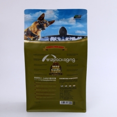 Flat Bottom Bag with Zipper for Pet Food Packaging