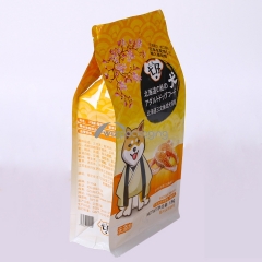 Resealable Pet Food Packaging Flat Bottom Pouch with Zipper
