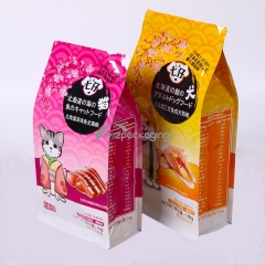 Resealable Pet Food Packaging Flat Bottom Pouch with Zipper