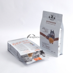 Flat Bottom Pouch with Zipper for Dog Food Packaging