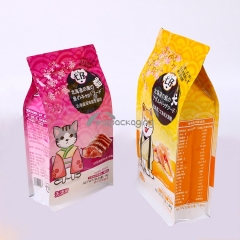 Flat Bottom Resealable Pouch for Pet Food Packaging