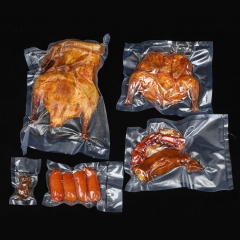 Three side sealed embossed vacuum food packaging bag