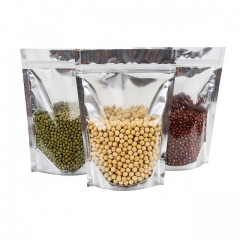 One side transparent VMPET stand up food packaging pouch