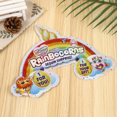 Customized rainbow shape snack food packaging shaped pouch bag