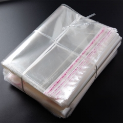 Stock transparent OPP self-adhesive bag