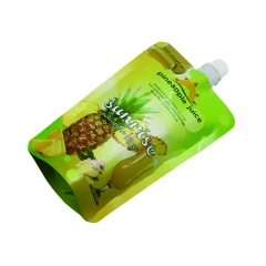 Custom fruit juice beverage packaging spout bag