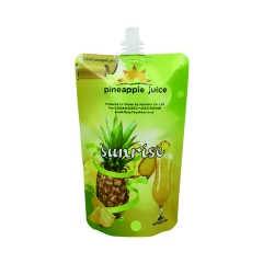 Custom fruit juice beverage packaging spout bag