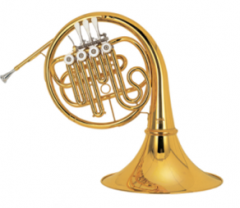 Bb/A French Horn Single Row Four Valve Keys Brass Body Instruments on sale
