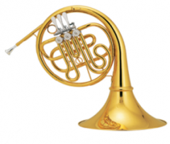 Bb French Horn Three Valve Keys Single Row Brass B...