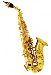 Bb Curved Soprano Saxophone With ABS case Musical ...