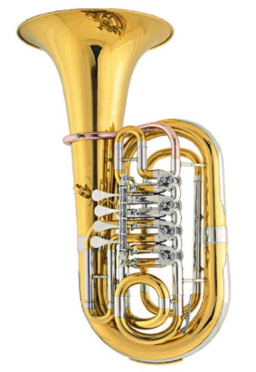 Bb Flat Junior Tuba Rotary Valve 612mm Height Brass Instruments with ABS Case On sale