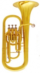 Bb Piston Baritone Yellow brass Musical instrument...