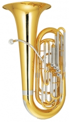 3/4 Tuba Four Valves Front Bb Flat 895mm Height Brass Instruments with ABS Case
