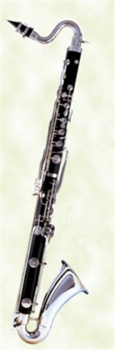 Bass Clarinet Bakelite with Nickel plated Bell W/Wood Case Woodwind Musical Instruments for sale