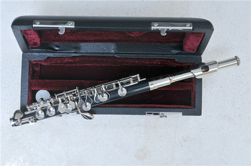 C Piccolos ABS body Nickel plated Wind Instruments online Store with Wood Case