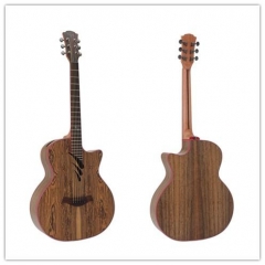 Plywood Acoustic Guitar Batterfly wood+Walnut wood...