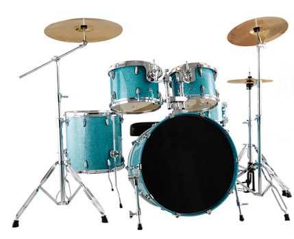 5 Pieces Blue Painting Drum sets 6-ply Birch Shell Percussion Instruments for sale