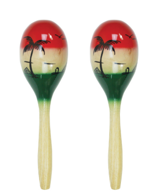 Maracas 25*7cm Wooden Material Hand Painted Percussion Shaker Online Sale