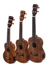 Ukulele Solid A Koa Body Soprano/concert/tenor Mus...