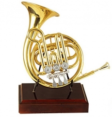 High F Rotary Post Horn With Bag and Stand Free shipping Brass Musical instruments