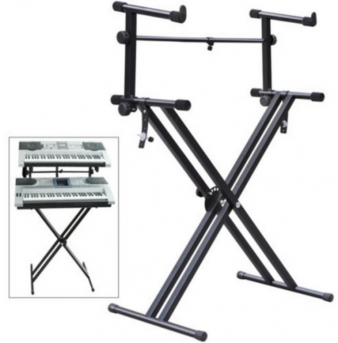 High quality Double Keyboard Stand Musical instruments online sale