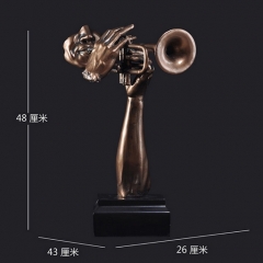 Trumpet Music Decoration Resin Material Holiday Gift Interior Decoration