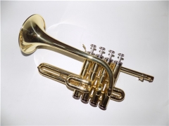 Bb Piccolo Trumpet Lacquer Finish Brass wind Music...