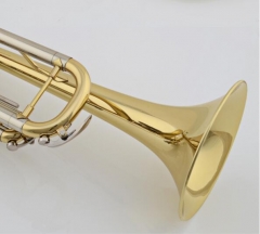 Bb Brass Trumpet Gold brass with Trumpet case Mouthpiece Musical instruments Dropshipping