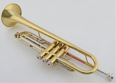 Bb Brass Trumpet Gold brass with Trumpet case Mout...