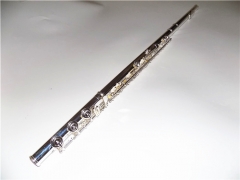 China musical instruments Flute 17 open Holes B footjoint French Key Silver plated Italy Pads