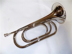 Bb Bugle Horn Nickel plated With Box Musical instr...