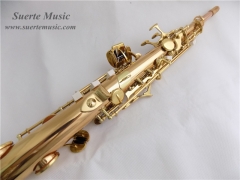 Straight Soprano Saxophone Italy Pads Gold Brass Body With Foambody case and mouthpiece China mainland Musical instruments Manufacture export