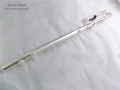 Bass Flute C Key 16 Closed Holes Silver plated WoodWind Instruments for sale with Case