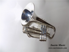 Bb Brass Cornet Lacquer/Silver plated Bell 119mm with Case Professional Musical Instruments