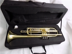 Bb Bass Trumpet 3 pistons Brass body Lacquer Finish with Wood Case Brass musical Instruments