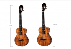 23/26inch Ukulele Enya K5 Solid Tiger-stripe Koa Hawai Guitar tenor ukulele concert String Musical instrument