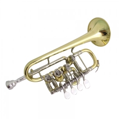 Bb Rotary Trumpet with Extra leadpiepe Foambody case and mouthpiece Trumpet Chinese Musical instruments