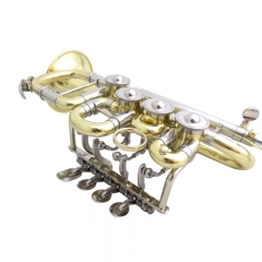 Bb Rotary Trumpet with Extra leadpiepe Foambody case and mouthpiece Trumpet Chinese Musical instruments