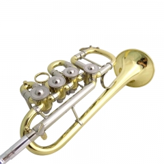 Bb Rotary Trumpet with Extra leadpiepe Foambody case and mouthpiece Trumpet Chinese Musical instruments