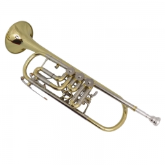 High-Grade Bb Rotary Trumpet with Wood case Musica...